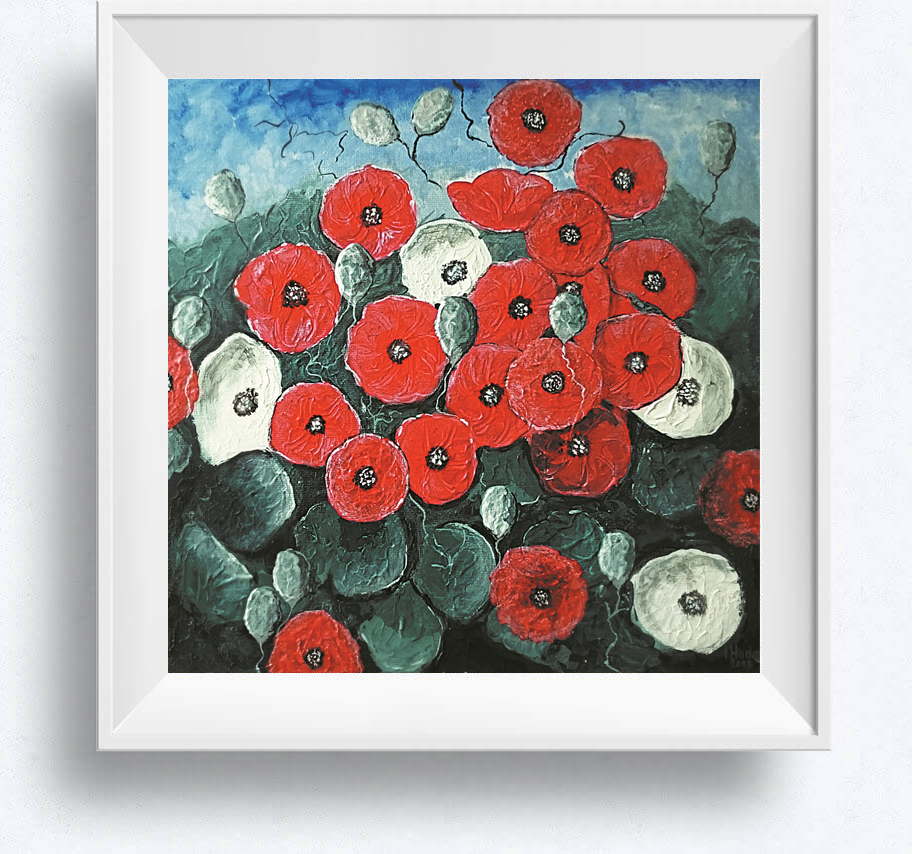 Poppies - frame